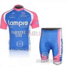 Maglia Lampre manica corta 2010 rosa e azzurro