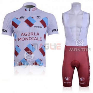 Maglia Ag2rla manica corta 2011 bianco e rosso