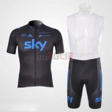 Maglia Sky manica corta 2012 nero e blu