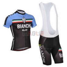 Maglia Bianchi manica corta 2014 nero e blu