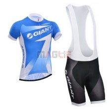 Maglia Giant manica corta 2014 bianco e blu