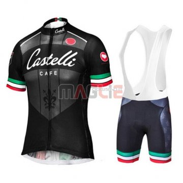 Maglia Castelli manica corta 2015 nero e verde