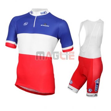 Maglia FDJ manica corta 2016 bianco e rosso