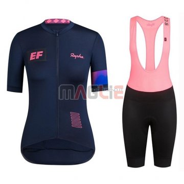 Maglia Donne Rapha Spento Manica Corta 2019 Blu Rosa