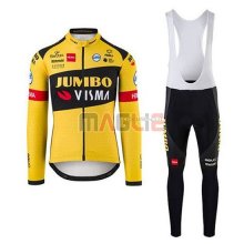 Maglia Jumbo Visma Manica Lunga 2020 Giallo Nero