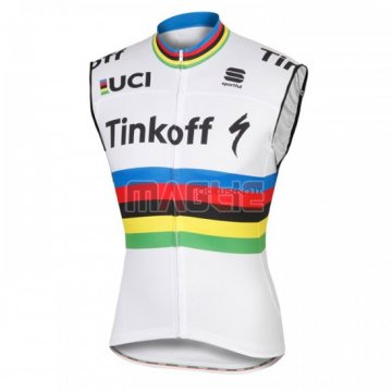 Gilet antivento Tinkoff 2016 bianco e rosso