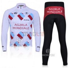 Maglia Ag2rla manica lunga 2011 bianco e rosso