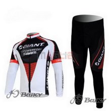 Maglia Giant manica lunga 2011 nero e bianco