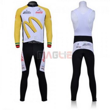 Maglia McDonalds manica lunga 2011 bianco e giallo