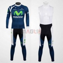 Maglia Movistar manica lunga 2012 blu