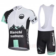 Maglia Bianchi Shimano Manica Corta 2020 Negro Bianco