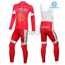 Maglia Cofidis manica lunga 2016 bianco e rosso