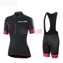 Maglia Donne Cervelo Manica Corta 2019 Nero Rosa