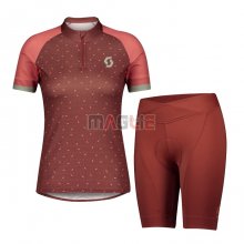 Maglia Donne Scott Manica Corta 2021 Spento Rosso