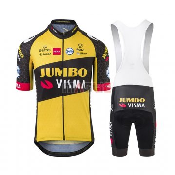 Maglia Jumbo Visma Manica Corta 2021 Giallo