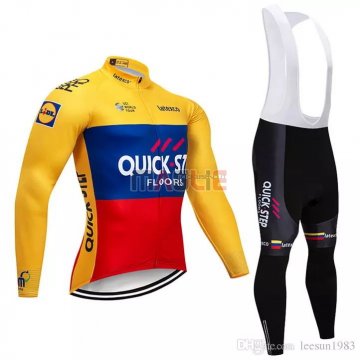 Maglia Quick Step Floors ML 2018 Giallo Blu Rosso