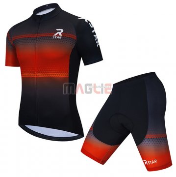 Maglia R Star Manica Corta 2021 Nero Arancione