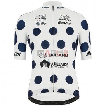 Maglia Tour Down Under Manica Corta 2019 Blu Bianco