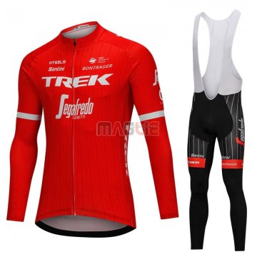 Maglia Trek Segafredo Manica Lunga 2018 Rosso