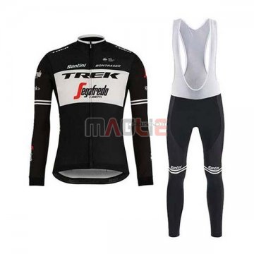 Maglia Trek Segafredo Manica Lunga 2020 Nero Bianco