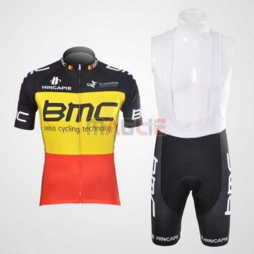 Maglia BMC manica corta 2012 giallo e rosso