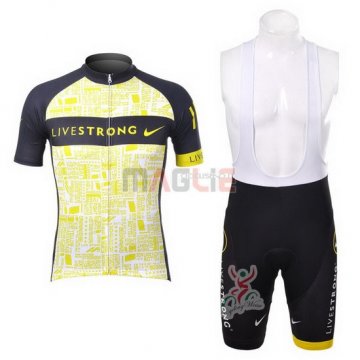 Maglia Livestrong manica corta 2012 nero e giallo