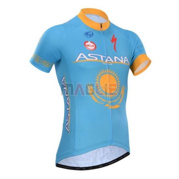 Maglia Astana manica corta 2014 celeste