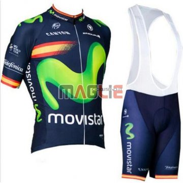 Maglia Movistar manica corta 2016 verde e nero