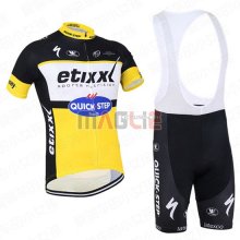 Maglia Quick Step manica corta 2016 nero e giallo