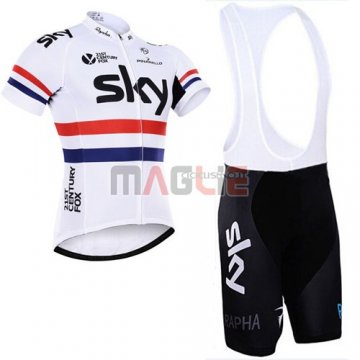 Maglia Sky manica corta 2016 bianco e rosso