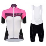 2017 Maglia Donne Santini Queen Of The Mountains bianco e rosa