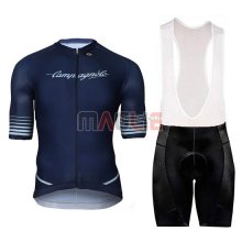 2018 Maglia Campagnolo Platino Manica Corta Spento Blu