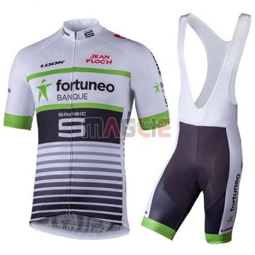 2018 Maglia Fortuneo Samsic Manica Corta Bianco