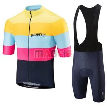 Maglia Morvelo Manica Corta 2019 Giallo Rosa Nero