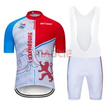 Maglia Lussemburgo Manica Corta 2020 Blu Bianco Rosso