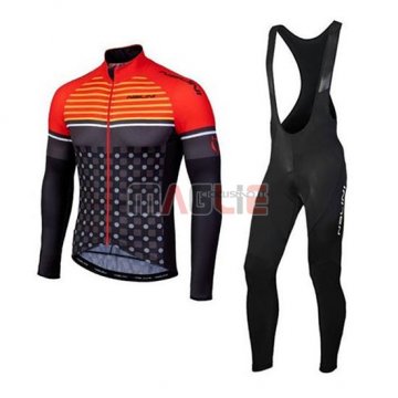 Maglia Nalini Manica Lunga 2020 Arancione Nero