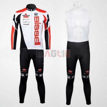 Maglia Bissell manica lunga 2012 bianco e rosso