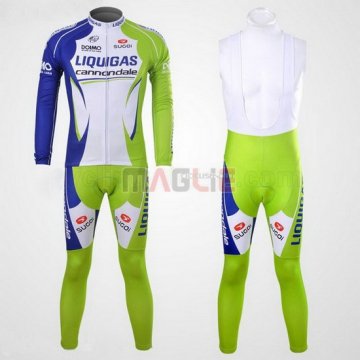 Maglia Liquigas manica lunga 2012 bianco e verde