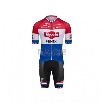 Maglia Alpecin Fenix Manica Corta 2021 Campione Paesi Bassi