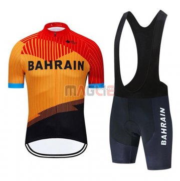 Maglia Bahrain Manica Corta 2020 Arancione Nero