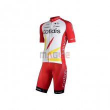 Maglia Cofidis Manica Corta 2021 Rosso Bianco