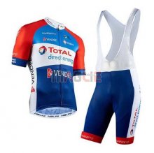 Maglia Direct Energie Manica Corta 2020 Rosso Blu Bianco