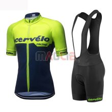 Maglia Donne Cervelo Manica Corta 2019 Verde Nero