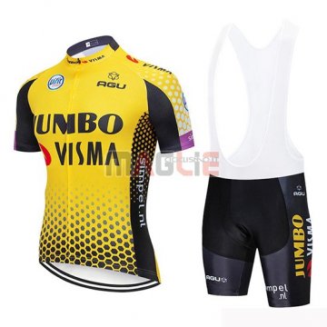 Maglia Jumbo Visma Manica Corta 2019 Giallo Nero