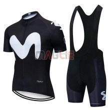 Maglia Movistar Manica Corta 2019 Nero