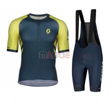 Maglia Scott Manica Corta 2021 Giallo Spento Blu