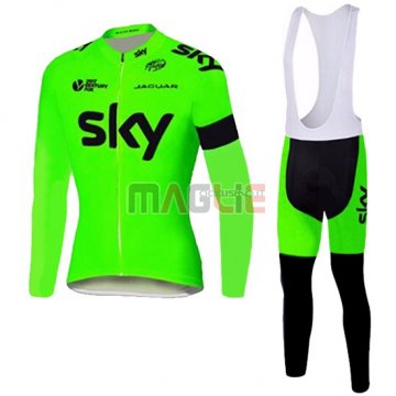 Maglia Sky manica lunga 2016 nero e verde