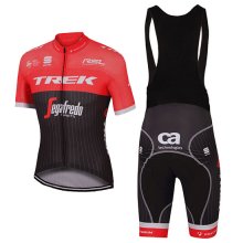 Maglia Trek Segafredo Manica Corta 2017 nero e rosso