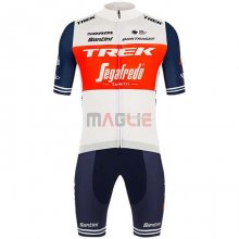 Maglia Trek Segafredo Manica Corta 2020 Bianco Scuro Blu