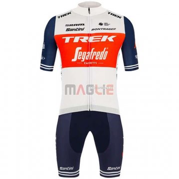 Maglia Trek Segafredo Manica Corta 2020 Bianco Scuro Blu